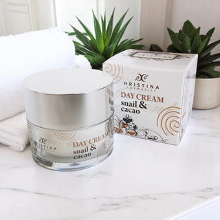 Cremă de zi hidratantă și hrănitoare cu melc și cacao, 50 ml