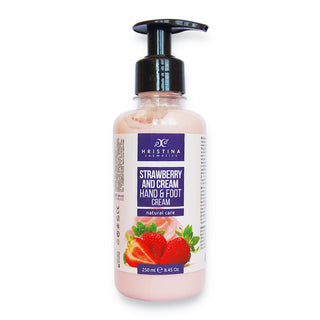 Crema de maini si picioare - Capsuni si crema, Hristina, 250 ml.