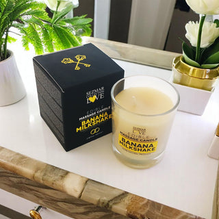 Lumanare de masaj Banana Milkshake, 100 ml