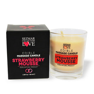 Lumanare de masaj Strawberry Mousse, 100 ml