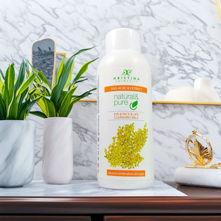 Lapte demachiant pentru ochi, fata si buze cu extract de salcam, 150 ml