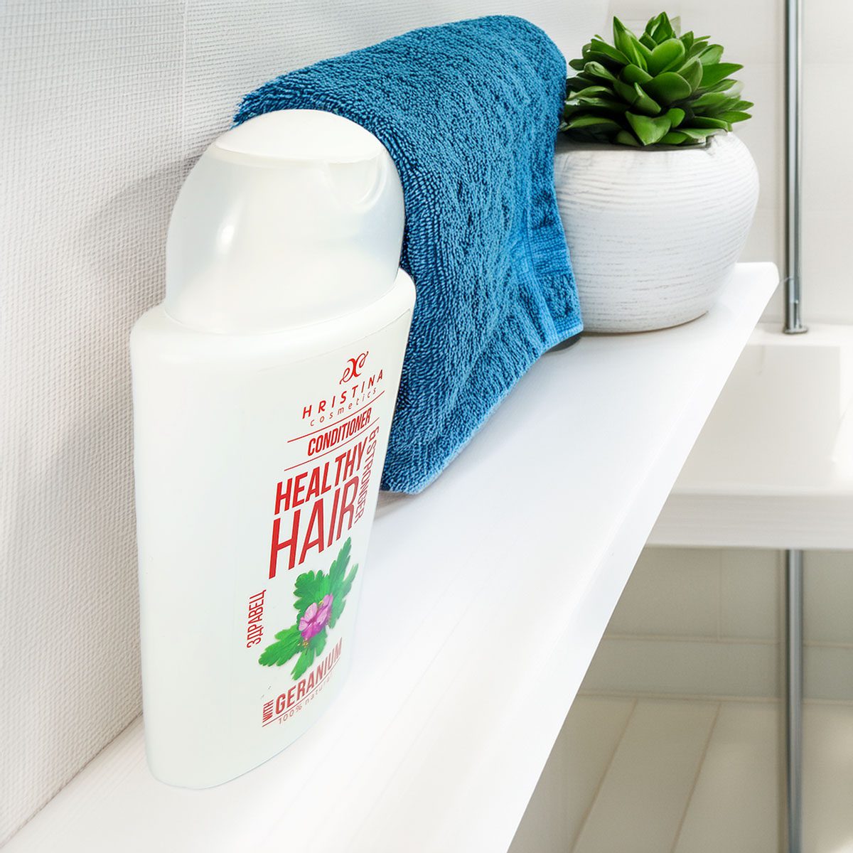 Hair conditioner with geranium extract for hair strength, 200 ml