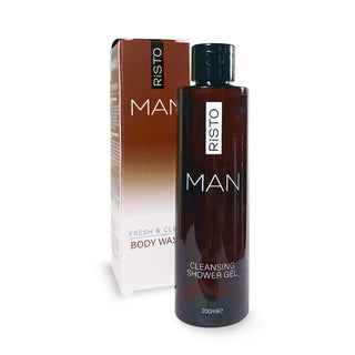 RISTO Men's Wash Gel: Face, Hair and Body, 200ml
