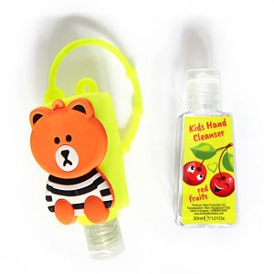 ANTIBACTERIAL KIDS HAND CLEANSER "RED FRUITS'' WITH SILICON HOLDER, 30ML