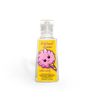 ANTIBACTERIAL KIDS HAND CLEANSER "COTTON CANDY'' WITH SILICON HOLDER, 30ML